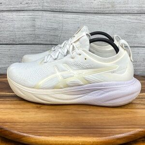 Asics GEL NIMBUS 25 Anniversary White Running Shoe 1012B626 Women’s Size 10